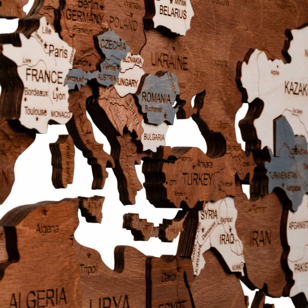Wooden World Map Brown (5) full - Image 3