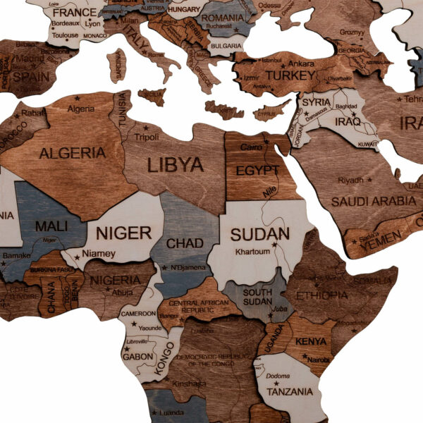 Wooden World Map Brown (5) full - Image 4