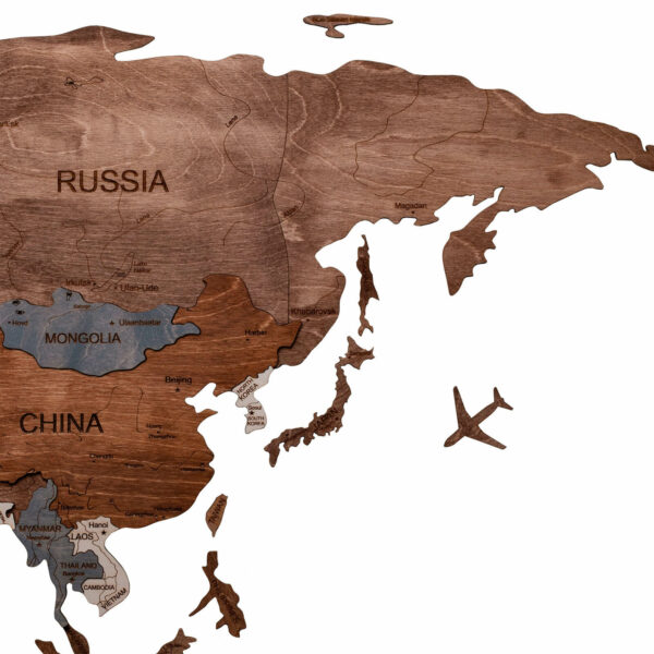 Wooden World Map Brown (5) full - Image 5