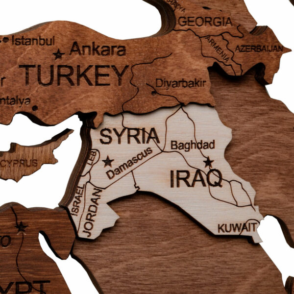 Wooden World Map Brown (5) full - Image 7