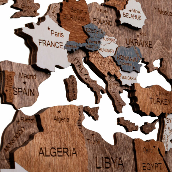 Wooden World Map Brown (5) standard - Image 5