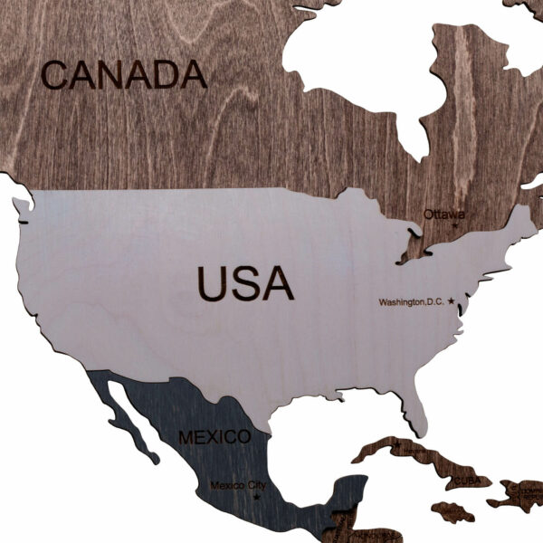 Wooden World Map Brown (5) standard - Image 6