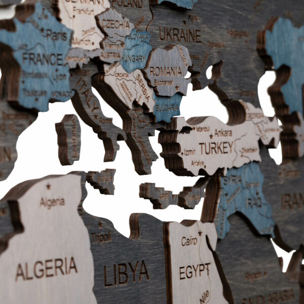 Wooden World Map dark gray (3) full - Image 3