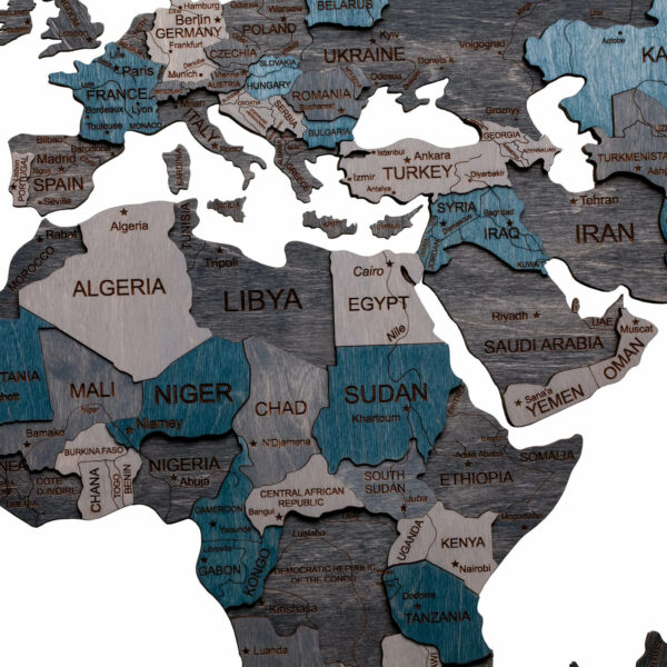 Wooden World Map dark gray (3) full - Image 4