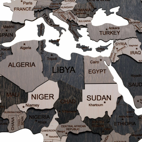 Wooden World Map light gray (6) standard - Image 4